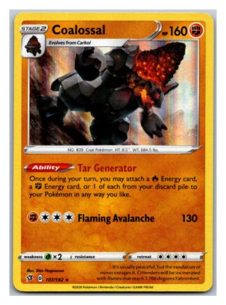 Coalossal 107/192 Rebel Clash (Holo) (Exc Condition)
