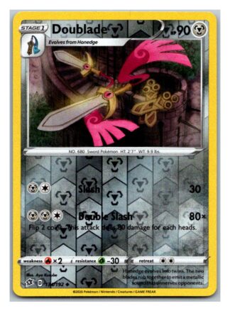 Doublade 134/192 Rebel Clash (Reverse Holo) (Exc Condition)