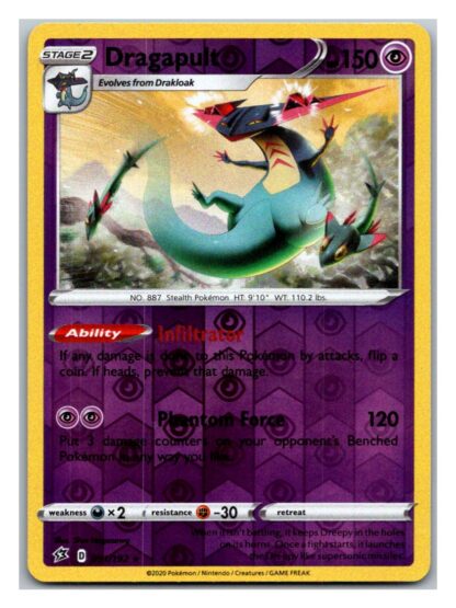 Dragapult 91/192 Rebel Clash (Reverse Holo) (Exc Condition)