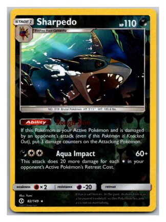 Sharpedo 82/149 Sun & Moon (Reverse Holo) (Exc Condition)