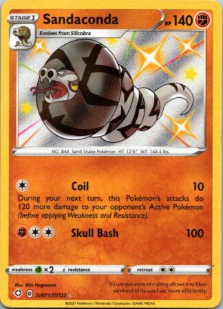 Sandaconda SV071/SV122 Shining Fates (Shiny Holo) (NM-Exc Condition)