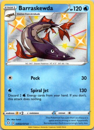 Barraskewda SV032/SV122 Shining Fates (Shiny Holo) (NM-Exc Condition)