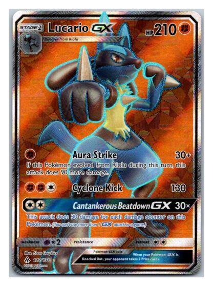 Lucario GX 122/131 Forbidden Light (Ultra Rare) (Exc Condition)