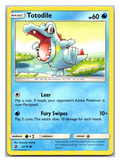 Totodile 22/70 Dragon Majesty (Common) (Exc Condition)