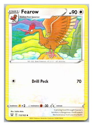 Fearow 112/163 BattleStyles (Uncommon) (NM-Exc Condition)