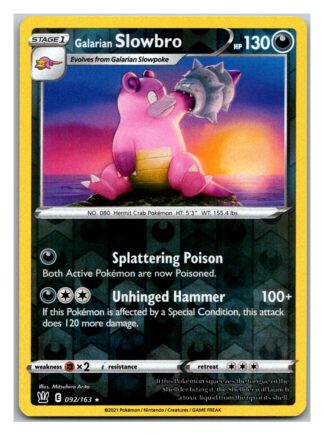 Galarian Slowbro   92/163 BattleStyles (Reverse Holo) (NM-Exc Condition)
