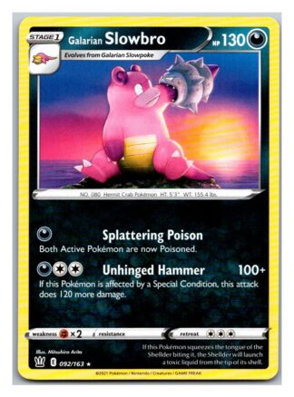 Galarian Slowbro 92/163 BattleStyles (Rare) (NM-Exc Condition)