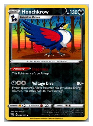 Honchkrow 94/163 BattleStyles (Reverse Holo) (NM-Exc Condition)