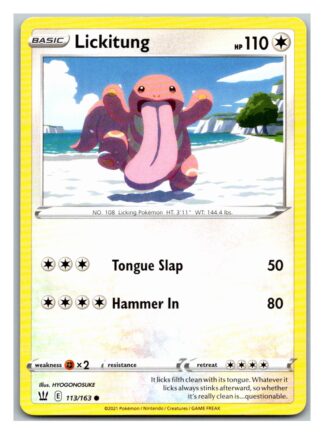 Lickitung 113/163 BattleStyles (Common) (NM-Exc Condition)