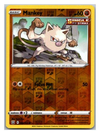 Mankey 66/163 BattleStyles (Reverse Holo) (NM-Exc Condition)