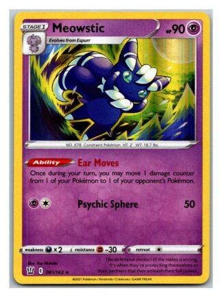 Meowstic 61/163 BattleStyles (Holo) (NM-Exc Condition)