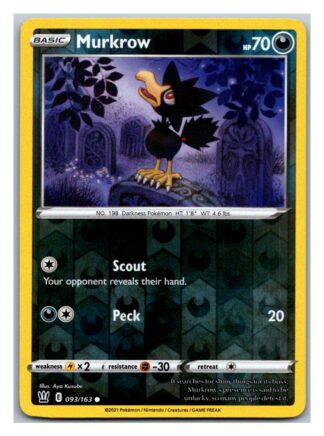 Murkrow 93/163 BattleStyles (Reverse Holo) (NM-Exc Condition)