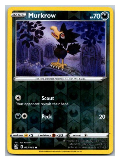 Murkrow 93/163 BattleStyles (Reverse Holo) (NM-Exc Condition)