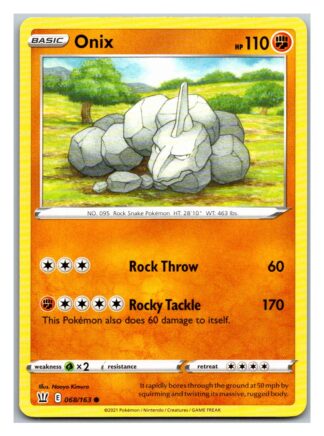 Onix 68/163 BattleStyles (Common) (NM-Exc Condition)