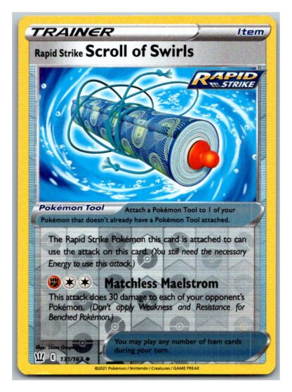Rapid Strike Scroll of Swirls 131/163 BattleStyles (Reverse Holo) (NM-Exc Condition)