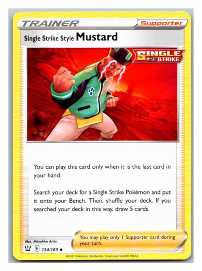 Single Strike Style Mustard 134/163 BattleStyles (Uncommon) (NM-Exc Condition)