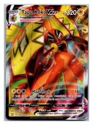 Tapu Koko Vmax 51/163 BattleStyles (Ultra Rare) (NM-Exc Condition)