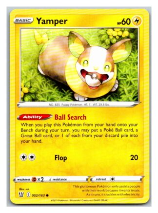 Yamper 52/163 BattleStyles (Common) (NM-Exc Condition)