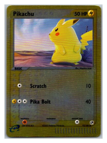 Pikachu 72/100 EX Sandstorm (Reverse Holo) (Exc Cond)