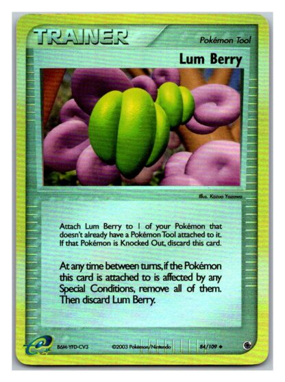 Lum Berry 84/109 Ex Ruby & Sapphire (Reverse Holo) (LP Cond)