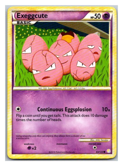 Exeggcute 63/123 HeartGold SoulSilver (Common) (P Condition)