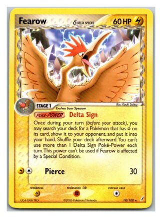 Fearow 18/100 Crystal Guardians (Rare) (P Condition)
