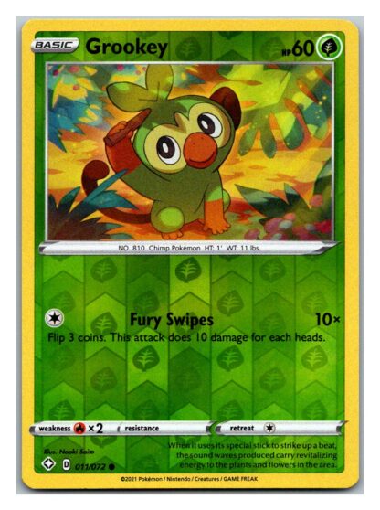 Grookey 11/72 Shining Fates (Reverse Holo) (NM-Exc Condition)