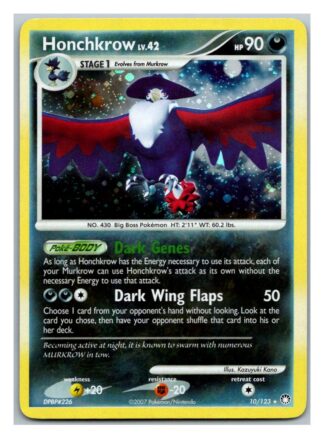 Honchkrow 10/123 Mysterious Treasures (Holo) (LP Condition)