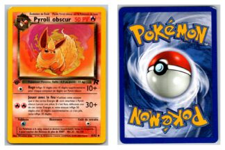 Pyroli obscur (Dark Flareon)-French- 1st Edition 35/82 Team Rocket (P Condition)