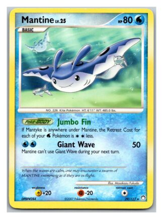 Mantine 29/123 Mysterious Treasures (Rare) (P Condition)