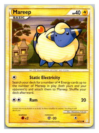 Mareep 73/123 HeartGold SoulSilver (Common) (LP Condition)