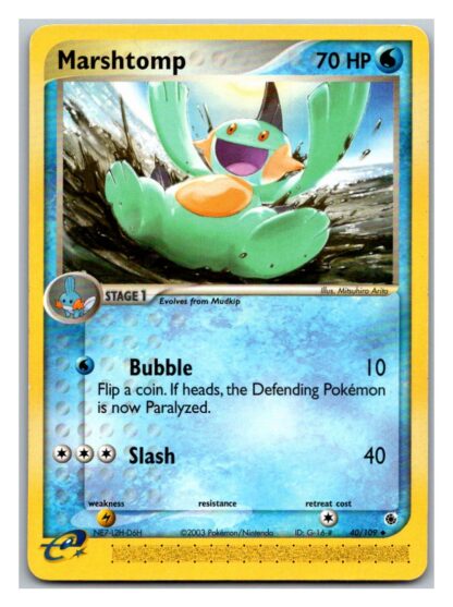 Marshtomp 40/109 Ex Ruby & Sapphire (Uncommon) (Exc Cond)
