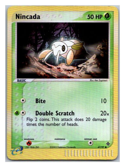 Nincada 67/97 EX Dragon (Reverse Holo) (LP Cond)