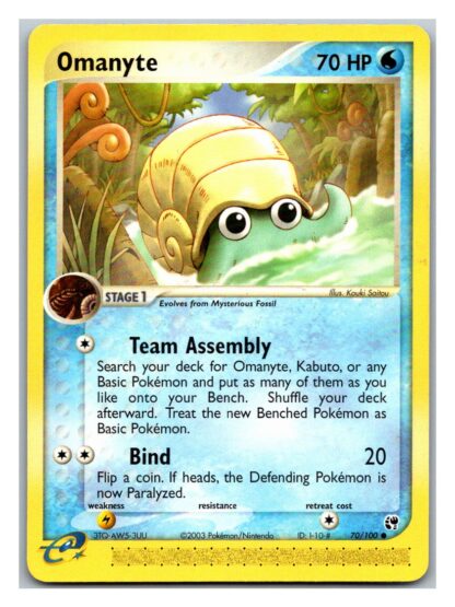 Omanyte 70/100 EX Sandstorm (Common) (Exc Cond)