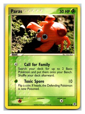 Paras 72/112 Fire Red Leaf Green (Common) (LP Condition)