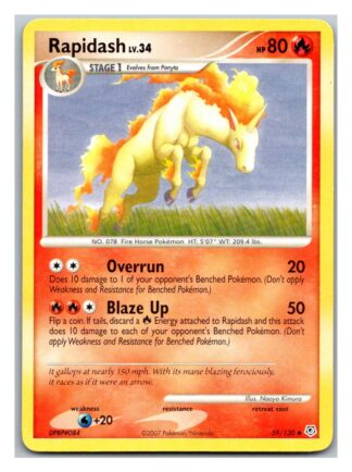 Rapidash 59/130 Diamond & Pearl (Uncommon) (LP Condition)