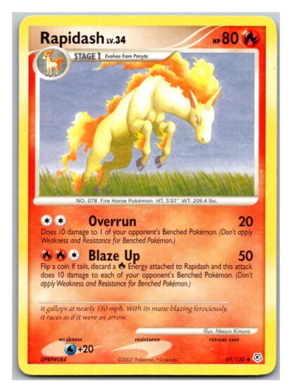 Rapidash 59/130 Diamond & Pearl (Uncommon) (LP Condition)
