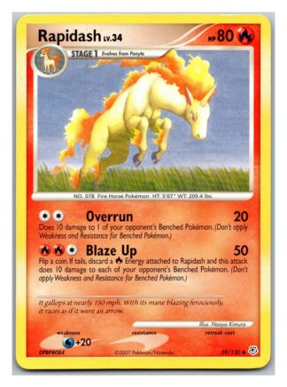 Rapidash 59/130 Diamond & Pearl (Uncommon) (Exc Condition)