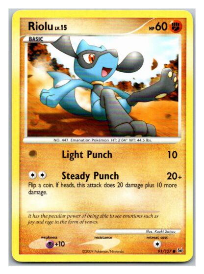 Riolu 91/127 Platinum (Common) (P Condition)