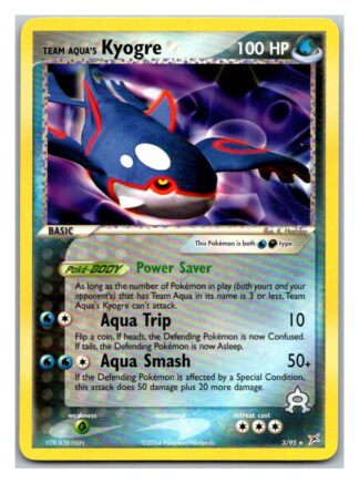 Team Aqua's Kyogre 3/95 EX Team Magma vs Team Aqua (Theme Deck Rare) (Exc Cond)