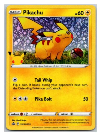 Pikachu SWSH039 25th Anniversary GM Promo (Holo) (Exc Condition)