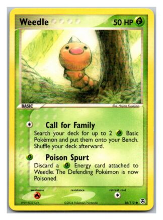Weedle 86/112 Fire Red Leaf Green (Common) (P Condition)