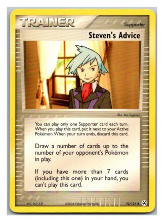 Steven's Advice 92/101 Hidden Legends (Uncommon) (LP Condition)