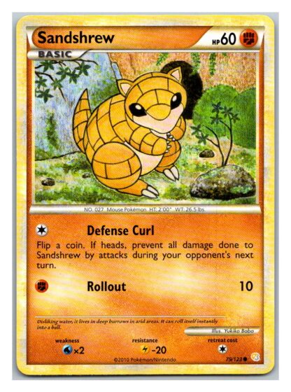 Sandshrew 79/123 HeartGold SoulSilver (Common) (Exc Condition)