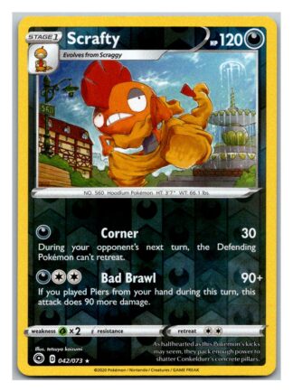 Scrafty 42/73 Champion's Path (Reverse Holo) (Exc Condition)