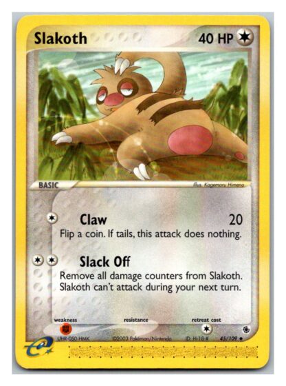Slakoth 45/109 Ruby & Sapphire (Uncommon) (LP Cond)