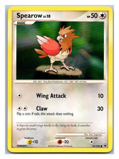 Spearow 74/100 Majestic Dawn (Common) (P Condition)