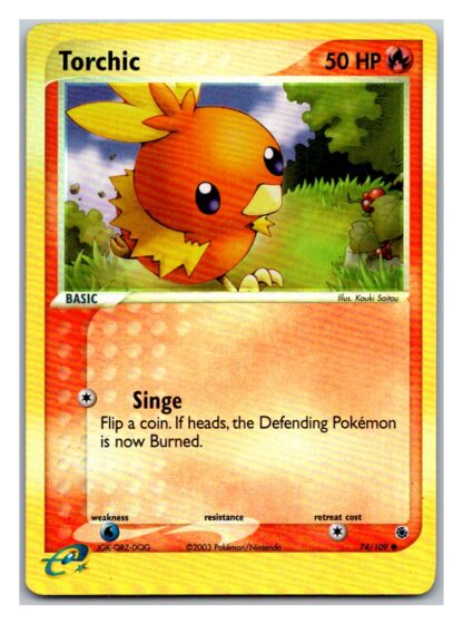Torchic 74/109 Ex Ruby & Sapphire (Reverse Holo) (LP Cond)