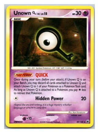 Unown 49/100 Majestic Dawn (Uncommon) (LP Condition)