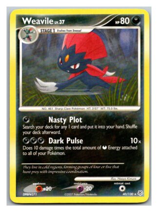 Weavile 40/130 Diamond & Pearl (Rare) (LP Condition)